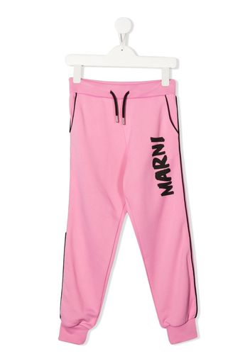 Marni Kids TEEN logo-print track pants - Rosa