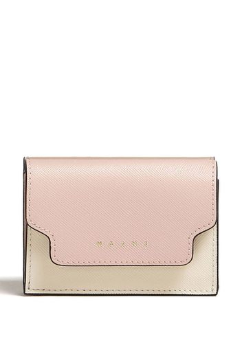 Marni logo lettering foldover wallet - Toni neutri