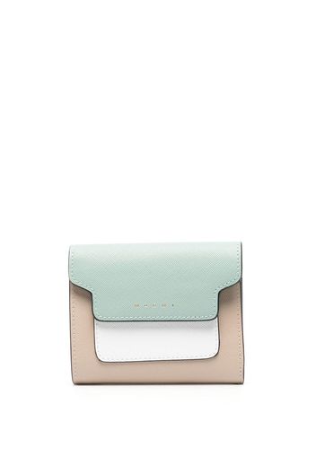 Marni colour-block leather purse - Marrone