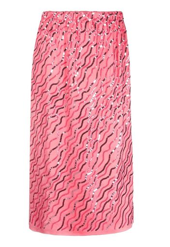 Marni sequin-embellished A-line skirt - Rosa