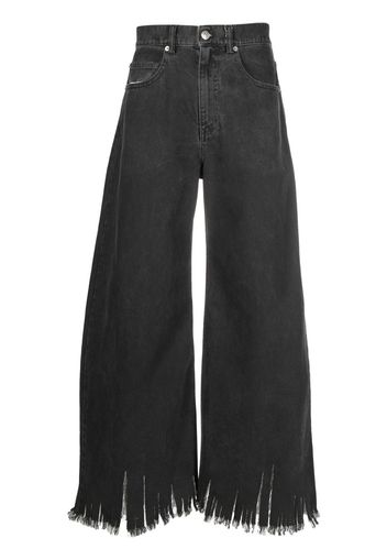 Marni fringed wide-leg jeans - Grigio