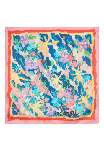 Marni silk floral-print scarf - Rosa