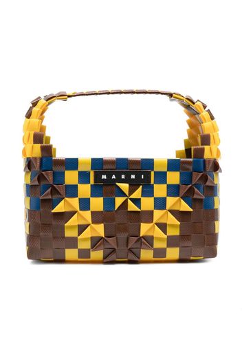 Marni Kids Rainbow interwoven shoulder bag - Giallo