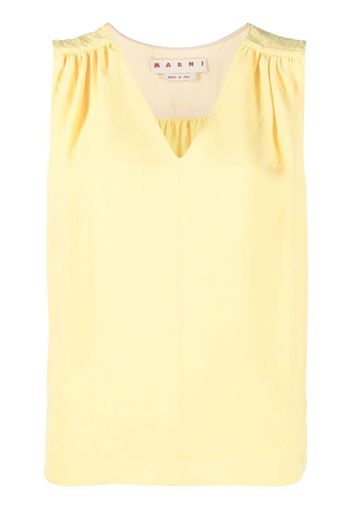 Marni jacquard ruched top - Giallo