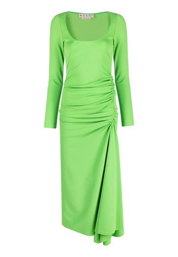 Marni gathered-waist dress - Verde