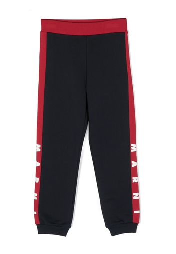 Marni Kids Pantaloni sportivi con stampa - Blu