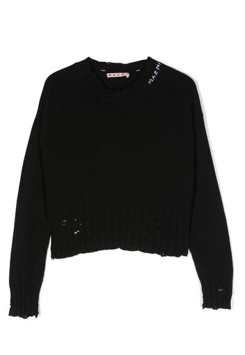 Marni Kids Maglione con effetto vissuto - Nero