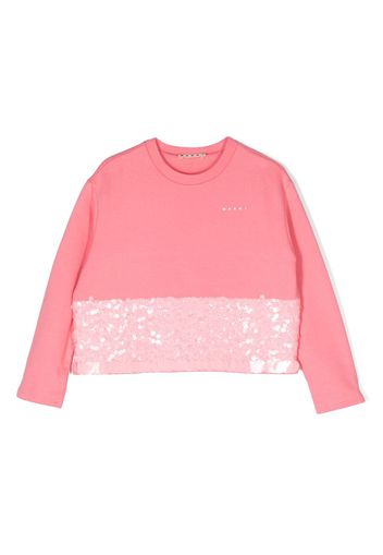 Marni Kids Felpa con paillettes - Rosa