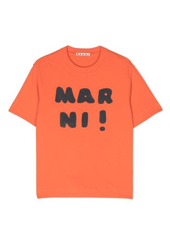 Marni Kids T-shirt con stampa - Arancione