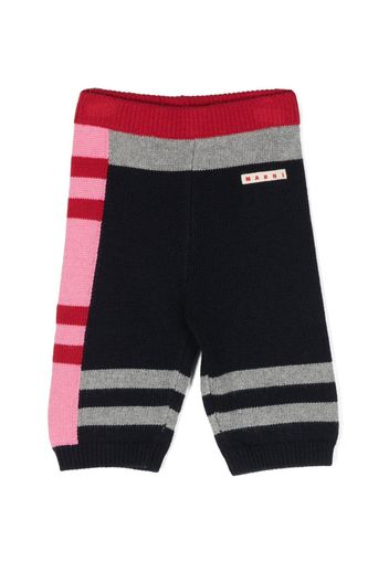 Marni Kids Shorts con design color-block - Blu