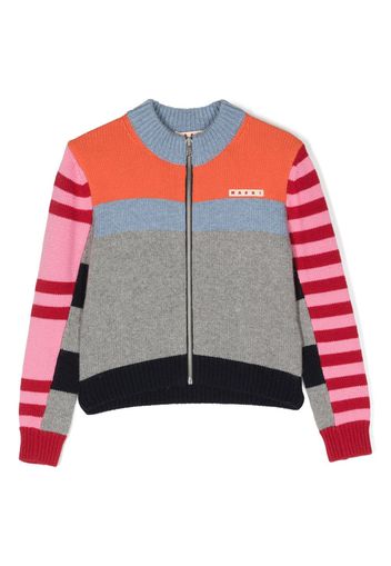 Marni Kids Maglione con design color-block - Grigio