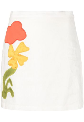 Marni motif-embroidered skirt - Toni neutri