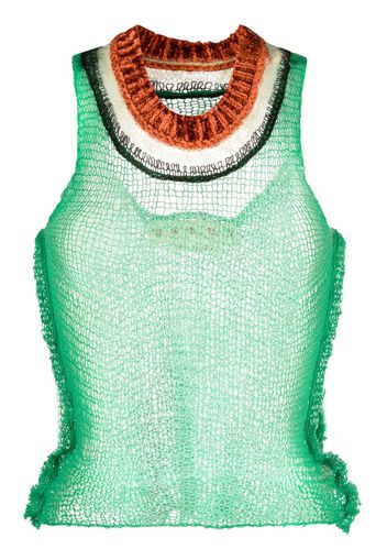 Marni open-back open-knit top - Verde