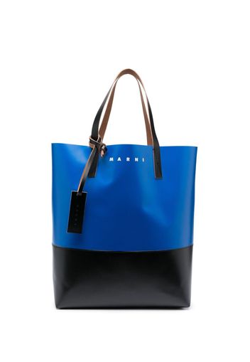 Marni large Tribeca leather shoulder bag - Blu