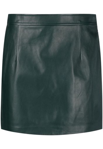 Marni high-waist mini leather skirt - Verde