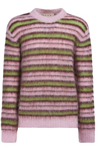 Marni striped crew-neck jumper - Rosa