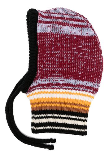 Marni striped ribbed-knit balaclava - Rosso