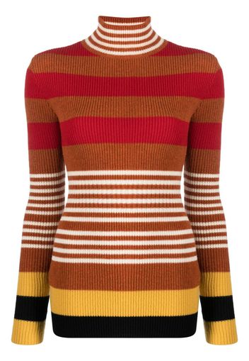 Marni striped virgin wool jumper - Rosso