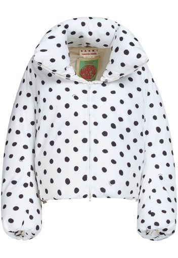 Marni polka-dot quilted jacket - Bianco