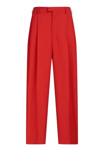 Marni pressed-crease tapered trousers - Rosso