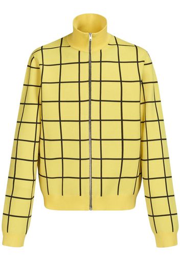 Marni windowpane-print roll-neck sweatshirt - Giallo