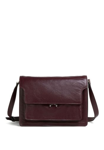 Marni large Trunk leather shoulder bag - Rosso