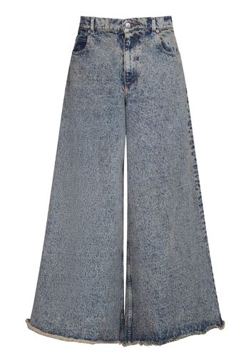 Marni Jeans a gamba ampia con lavaggio acido - Blu