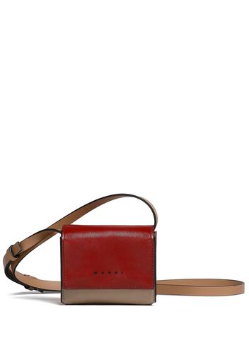 Marni colour-block leather messenger bag - Toni neutri