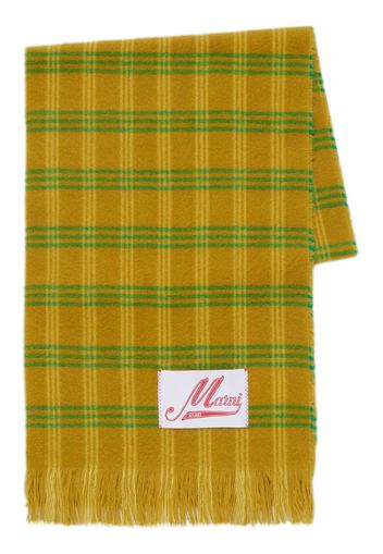 Marni tartan virgin-wool scarf - Giallo