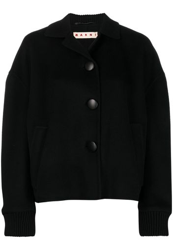 Marni virgin wool-cashmere cropped jacket - Nero