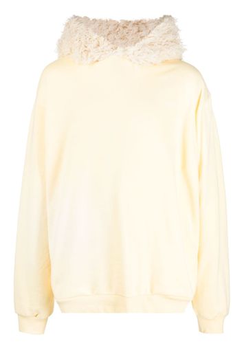 Marni faux-fur cotton hoodie - Giallo