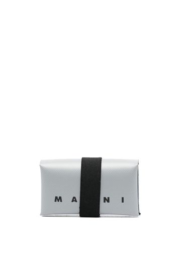Marni logo-print folded wallet - Grigio