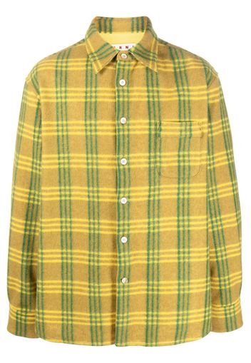 Marni plaid-check pattern flannel shirt - Verde