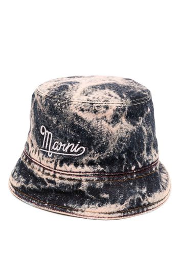 Marni logo-embroidered tie-dye bucket hat - Rosa