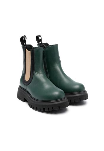 Marni Kids elasticated-ankle chunky-sole boots - Verde