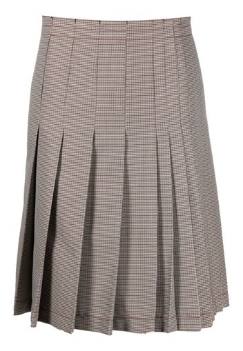 Marni check-print pleated midi skirt - Toni neutri