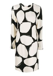 circles print shift dress