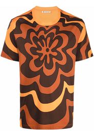 Marni T-shirt a fiori - Arancione