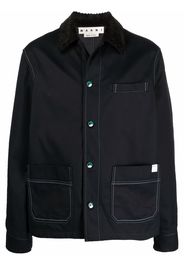 Marni stitch-detail shirt jacket - Nero