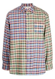 Marni colour-block checked shirt - Viola