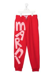 Marni Kids Pantaloni sportivi con stampa - Rosso