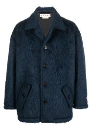 Marni Cappotto in finta pelliccia con bottoni - Blu