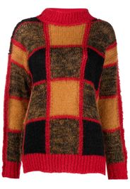 Marni colour-block roll-neck jumper - Rosso