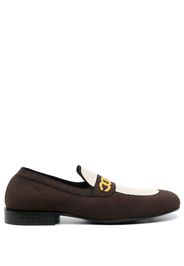 Marni sock-style chain-print loafers - Marrone