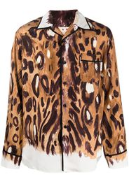Marni leopard-print button-up shirt - Marrone