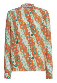 Marni floral-print long-sleeve shirt - Marrone