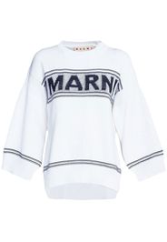 Marni Maglione con intarsi - Bianco