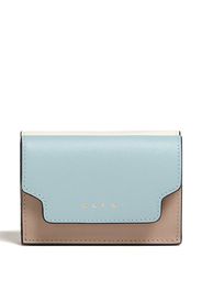 Marni logo lettering foldover wallet - Blu