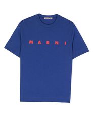 Marni Kids T-shirt girocollo con stampa - Blu