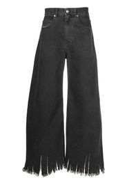 Marni fringed wide-leg jeans - Grigio